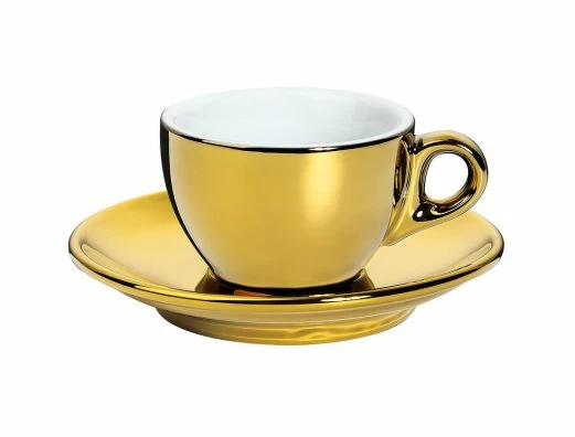 CILIO Espressotasse Roma Mit Untertasse In Gold 1 CILIO Espressotasse Roma Mit Untertasse In Gold