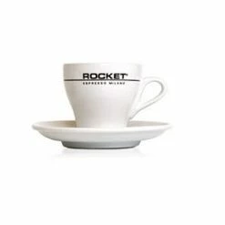 ROCKET Flat White Tasse Mit Untertasse In Weiß